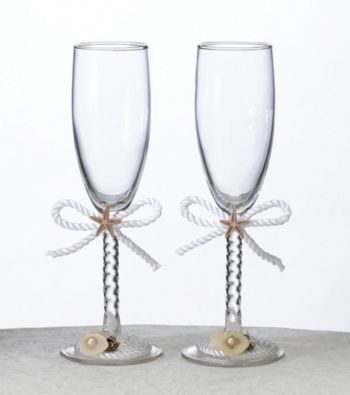 Lillian Rose® 2-pc. Coastal Mist Toasting Glass Set