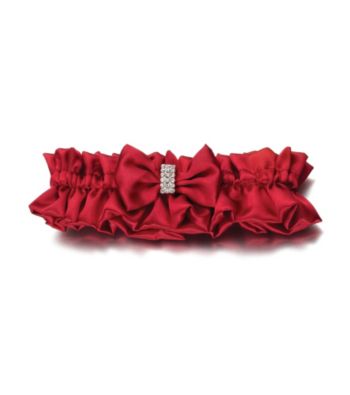 Lillian Rose® Red Rhinestone Satin Garter