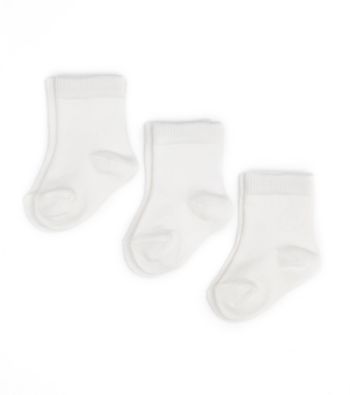 Cuddle Bear® Baby White 3-pk. Socks