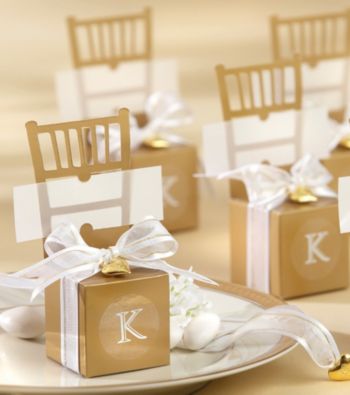 Kate Aspen 12-pc. Miniature Gold Chair Favor Box