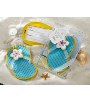 Kate Aspen Flip-Flop Luggage Tag with Gift Box - Set of 12