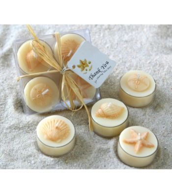 Kate Aspen Seaside Tea Light Candle Set with Gift Box - Set of 12