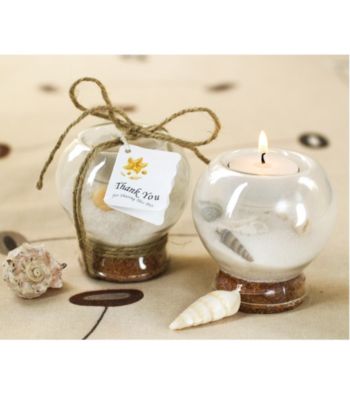 Kate Aspen Sand and Shell Tealight Holder - Set of 12