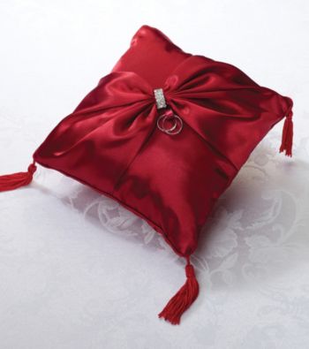 Lillian Rose® Red Faux-diamond Ring Pillow