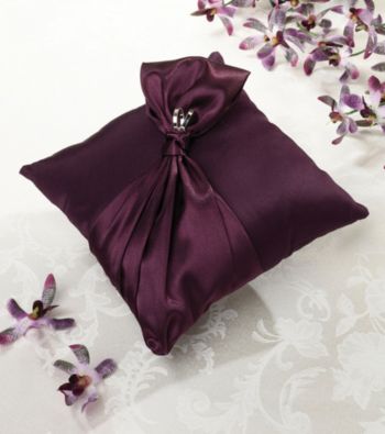 Lillian Rose® Plum Purple Ring Pillow
