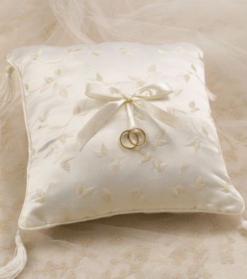 Lillian Rose® Elegant Ivory Satin Ring Pillow