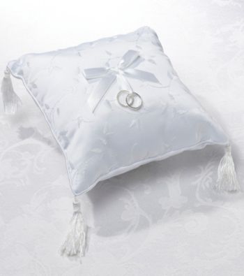 Lillian Rose® Elegant White Satin Ring Pillow