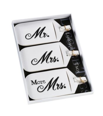 Lillian Rose® 3-pc. Mr. & Mrs. Luggage Tag Set