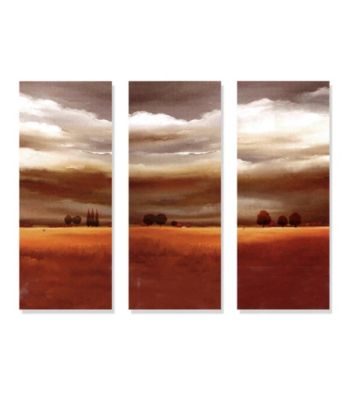 Trees in the Distance - 3-pc. Hand Painted Canvas-Wrapped Art Set