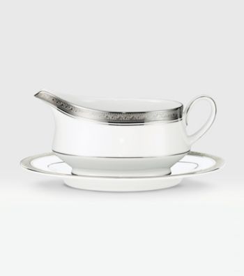 Noritake Crestwood Platinum 2-pc. Gravy Boat & Stand