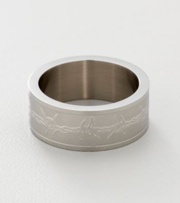 Men's Stainless Steel Barb Wire Ring