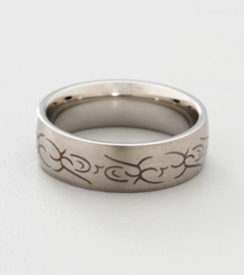 Men's Stainless Steel Tribal Design Ring