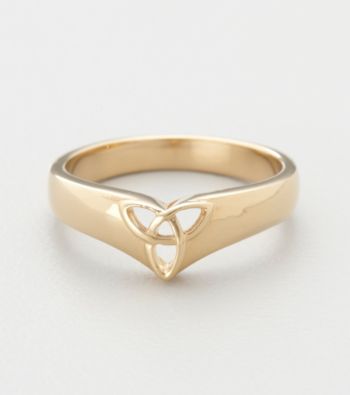 18K-Gold-Over-Sterling Silver Celtic Trinity Knot Ring