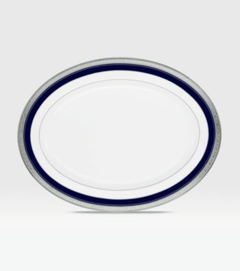 Noritake Crestwood Cobalt Platinum Medium Oval Platter