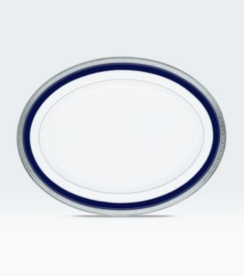 Noritake Crestwood Cobalt Platinum Large Oval Platter