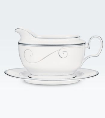 Noritake Platinum Wave 2-pc. Gravy Boat & Stand