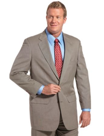 Silver Edition® Men's Big & Tall Nailshead Suit Coat - Brown