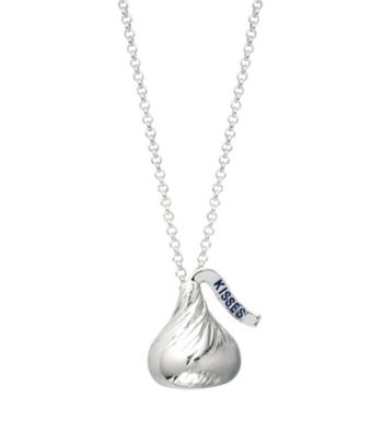 Sterling Silver Medium 3D Hershey's Kiss Pendant