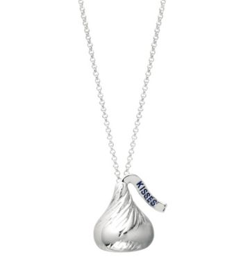 Sterling Silver Large 3D Hershey's Kiss Pendant