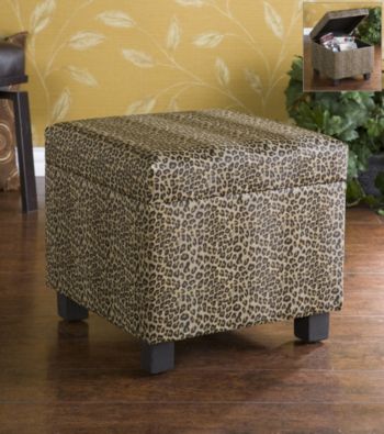 Holly & Martin™ Safari Leopard Print Storage Ottoman