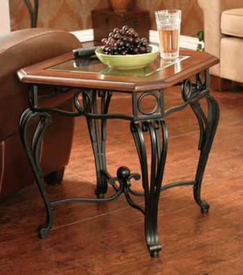Holly & Martin™ Newcastle End Table - Dark Cherry