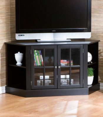 Holly & Martin™ Black Parkridge Corner Media Stand