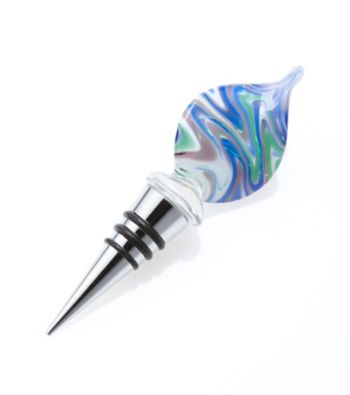 Vintage Royal® Bottle Stopper - Green/Blue Teardrop