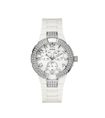 Guess Women's White Prism Sports Watch