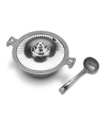 Wilton Armetale® Flutes & Pearls Tureen with Lid and Ladle