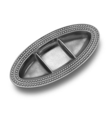 Wilton Armetale® Flutes & Pearls Divided Small Oval Tray