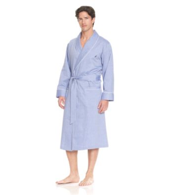 Nautica® Men's Herringbone Robe - Blue Bonnet