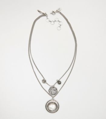 Nine West Vintage America Collection® Silvertone Double Loop Shaky Necklace
