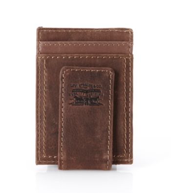 Levi's® Men's Card Case Magnetic Wallet - Brown