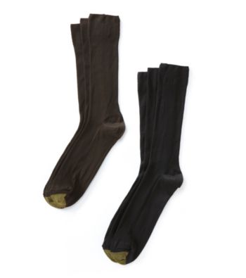 GOLD TOE® Men's Metropolitan 3 Pack Crew Socks