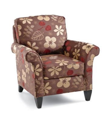 Southern Furniture Chocolate Floral Club Chair