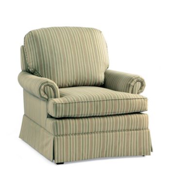 Emeraldcraft Pinkerton Green Stripe Club Chair