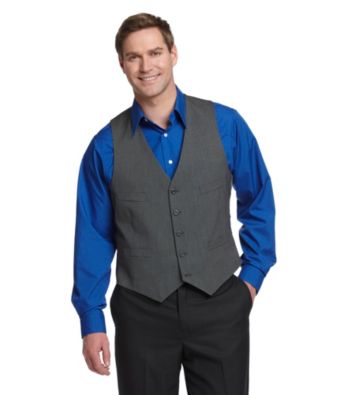Kenneth Cole REACTION® Men's Pindot Vest - Black & White