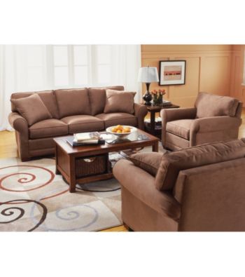HM Richards Benson Khaki Microfiber Living Room Furniture Collection
