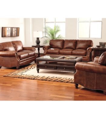 Lane® Carson Brown Leather Sofa Collection