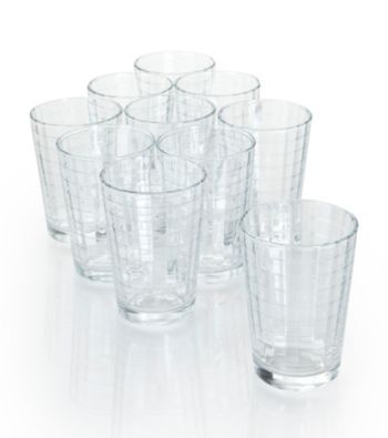 LivingQuarters Windowpane 10-pc. Juice Glass Drinkware Set