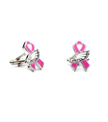 Philadelphia Eagles Breast Cancer Awareness Cufflinks