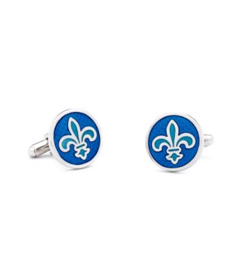 Blue Fleur de Lis Cufflinks