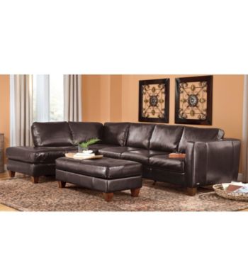 Natuzzi Editions Terni Brown Multi-Piece Leather Sectional