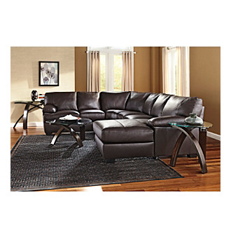 Natuzzi Editions Florence Brown Multi-Piece Leather Sectional