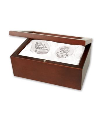 Stephan Baby 1st Tooth and Curl Boxes - Silver