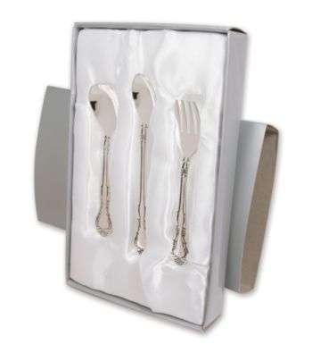 Stephan Baby 3-pc. Feeding Set - Silver
