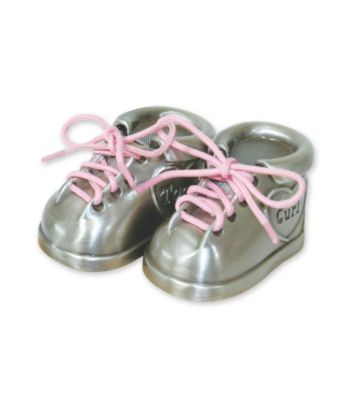 Stephan Baby 1st Tooth and Curl Shoes - Silver