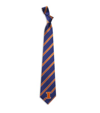 NCAA® University of Illinois Men's Necktie - Logo Stripe