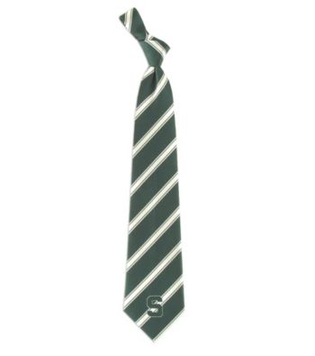 NCAA® Michigan State University Men's Necktie - Logo Stripe