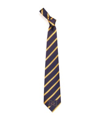 NCAA® University of Michigan Men's Necktie - Logo Stripe